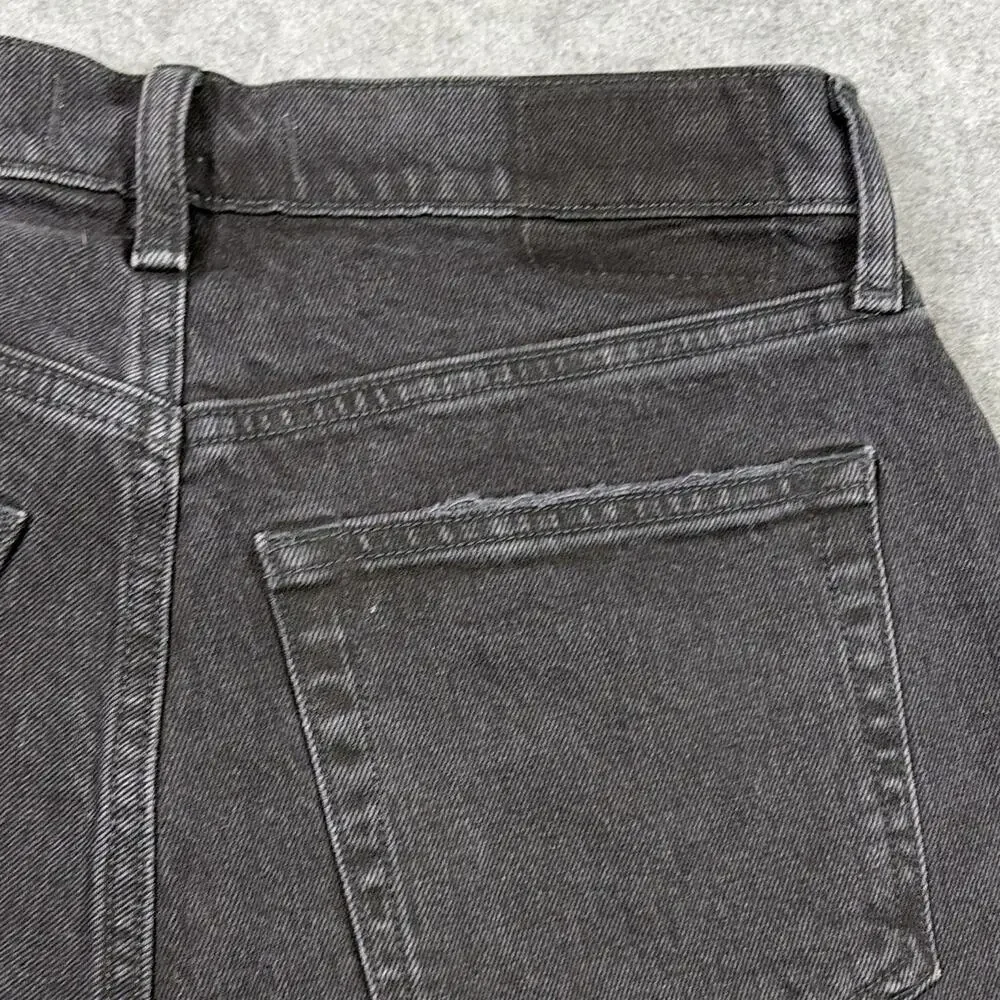 Abercrombie & Fitch Curve Love Straight High Rise Jeans 30 asymmetrical waist